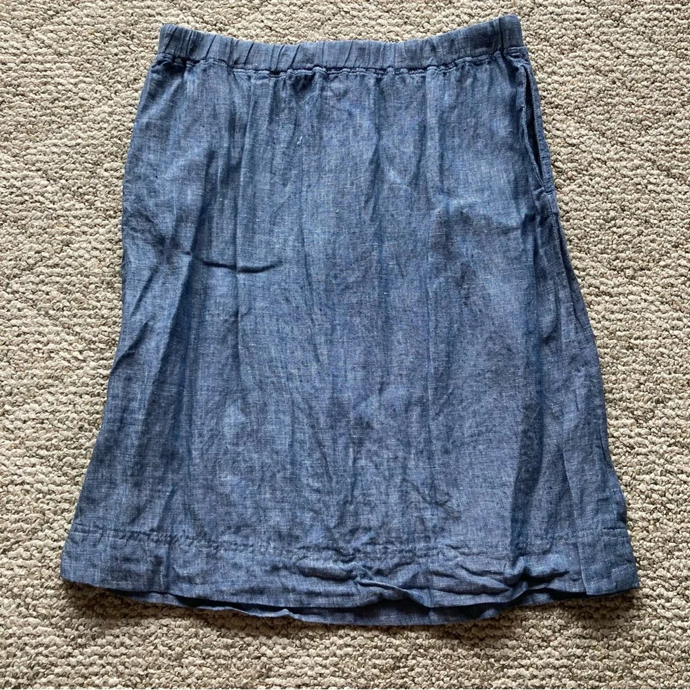 Max Studio Blue Midi Skirt - Picture 2 of 7